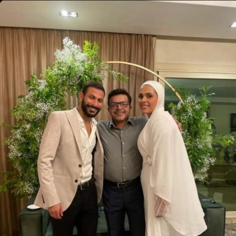 محمد هنيدي في حفل خطوبة إبنته