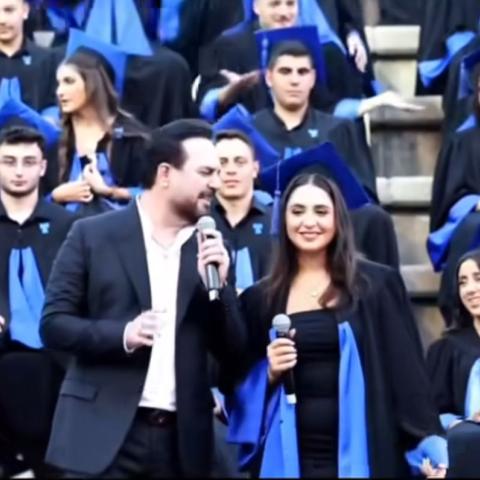 وائل جسار مع ابنته - صورة معدلة