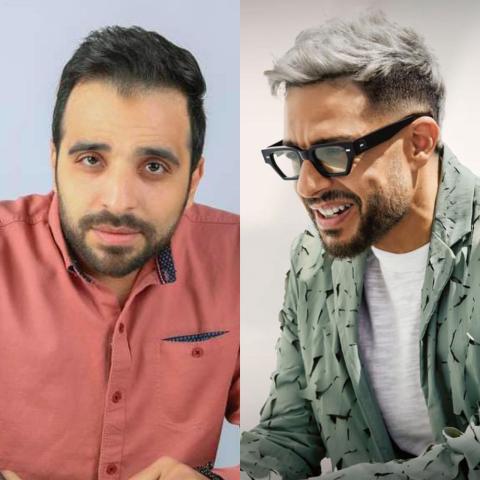 محمد حماقي والكاتب مصطفى حسن