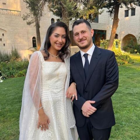 زواج عون جمعة ابن الأميرة عائشة بنت الحسين ولينا عباس