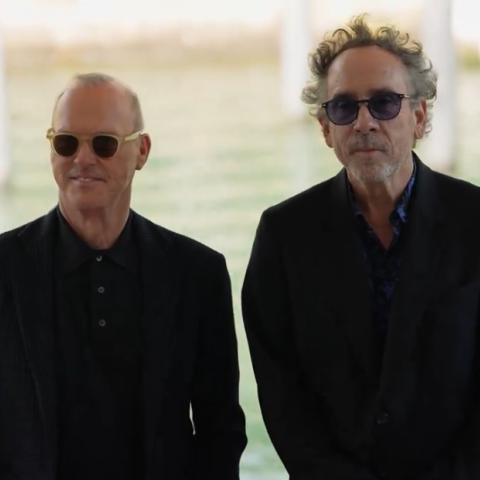 صورة من لحظة وصول Tim Burton and Michael Keaton