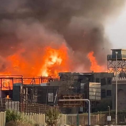 حريق مدينة الإنتاج الإعلامي