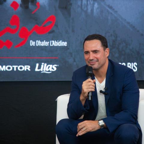 ظافر العابدين - صورة من المؤتمر الصحفي لاطلاق فيلم صوفيا