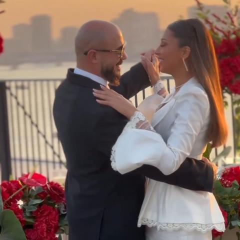 محمود العسيلي وزوجته نوف