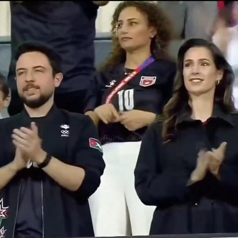 الأمير الحسين بن عبدالله الثاني والأميرة رجوة الحسين