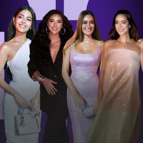 بسنت شوقي و أمينة خليل و آية سماحة و مايان السيد في عرض فيلم الفستان الأبيض - صورة معدلة