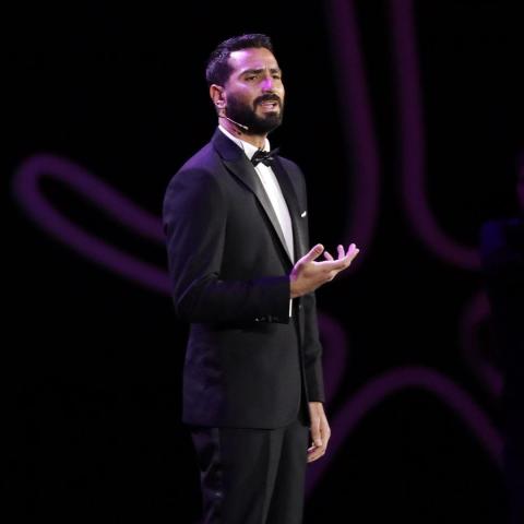 محمد الشرنوبي من حفل افتتاح مهرجان الجونة