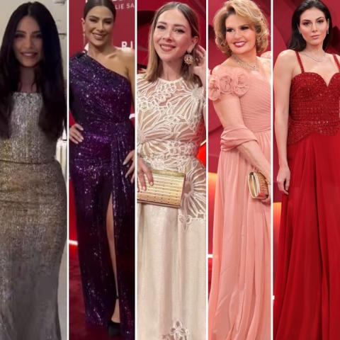 إطلالات النجمات في عرض 1001 موسم من إيلي صعب