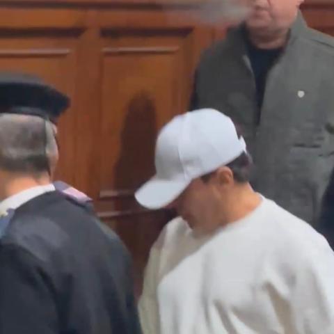 سعد الصغير من جلسة محاكمته الثانية - صورة معدلة