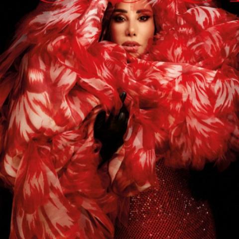 نجوى كرم - صورة معدلة من غلاف مجلة فوغ العربية