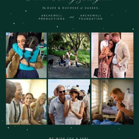 بطاقة عيد الميلاد للأمير هاري وميغان ماركل - إكس