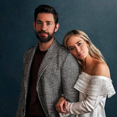 إيميلي بلنت وزوجها  جون كراسينسكي - صورة من إنستقرام