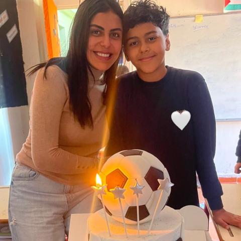 هاجر الشرنوبي وإبنها يوسف