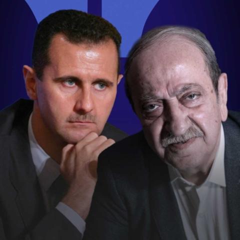 دريد لحام و بشار الأسد - صورة معدلة