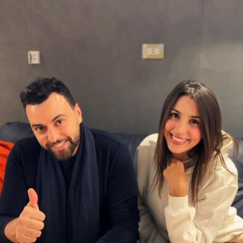 جنات والملحن مدين - صورة من انستقرام