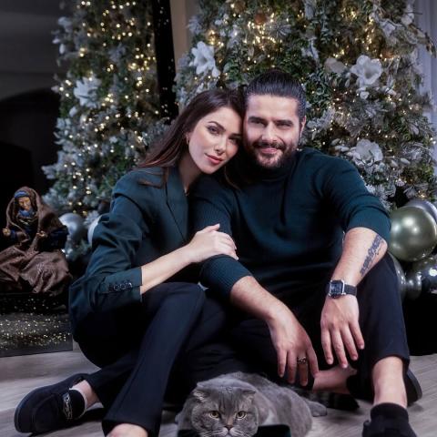 ناصيف زيتون وزوجته دانييلا رحمة - صورة من انستقرام