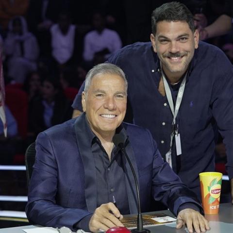 علي جابر مع ابنه معين - صورة من انستقرام