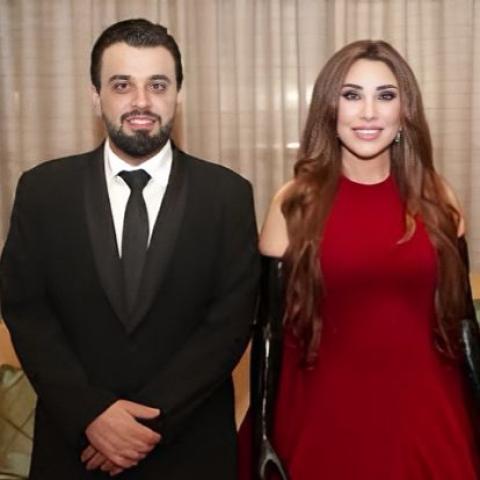 نجوى كرم وزوجها عمر الدهماني  - صورة معدلة