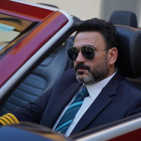 أكرم حسني صورة من كواليس مسلسل الكابتن