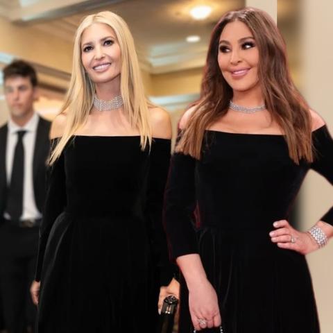 ايفانكا - إليسا بفستان ايلي صعب