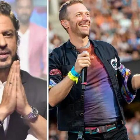 شاروخان و كريس مارتن من فرقة كولدبلاي - صورة معدلة