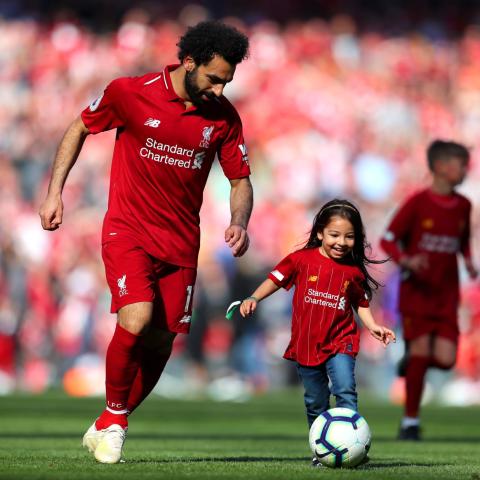 محمد صلاح وابنته مكة