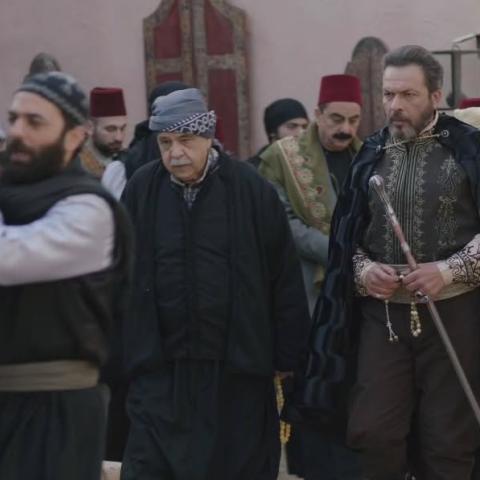 صورة من كواليس تصوير مسلسل بنات الباشا