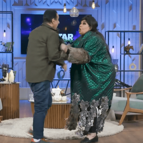 فيفي عبده تنفعل على حسن عسيري