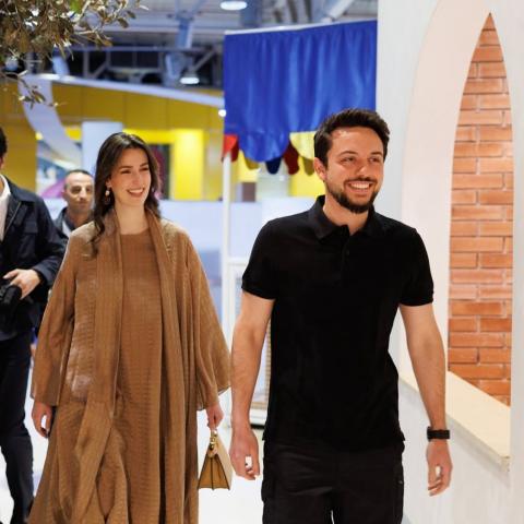 الأمير الحسين بن عبدالله الثاني والأميرة رجوة الحسين