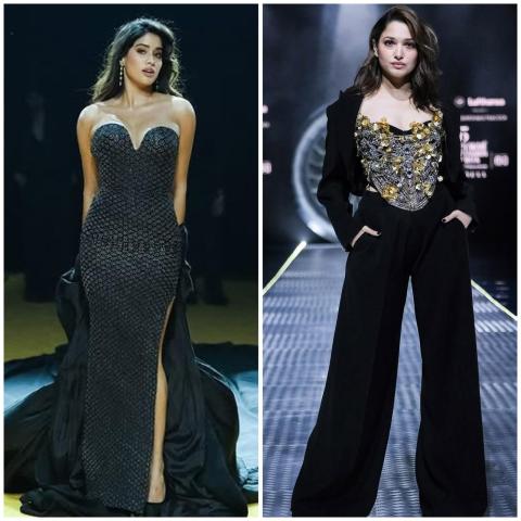 جانفي كابور  وتمناّه بهاتيا ونجوم بوليوود يسيرون في أسبوع الموضة في لاكمه 2025