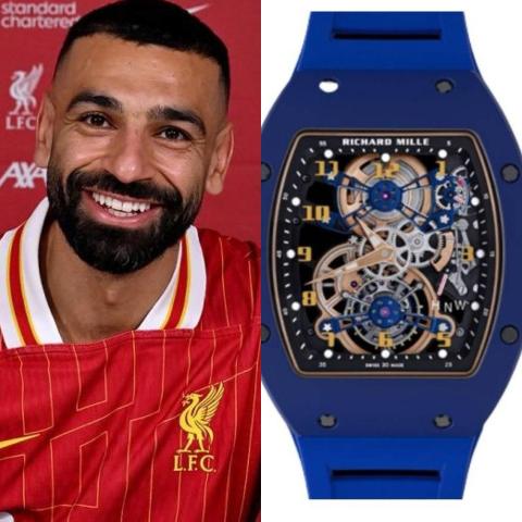 محمد صلاح يرتدي ساعة ريتشارد ميل