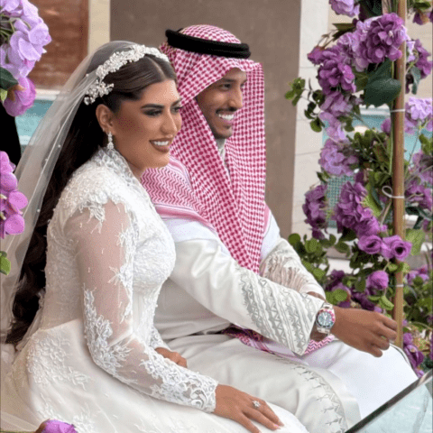 زفاف نايف هزازي و هديل خان - صورة من حساب jeddah_events11 على سناب شات