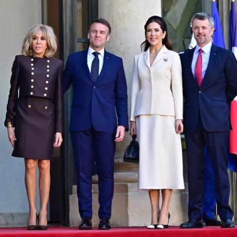 بريجيت ماكرون وماري من الدنمارك تتألقان بالأزياء الفاخرة في باريس