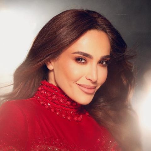 عبير نعمة بفستان من نيكولا جبران ومكياج من سامر خزامي