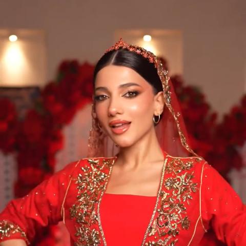 نارين بيوتي تحتفل بحفل الحناء مع أخواتها وأصدقائها بإطلالات كردية لافتة