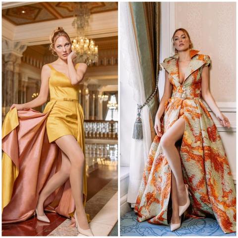 مريم أوزرلي تطل بفساتين هوت كوتور بقصات متنوعة