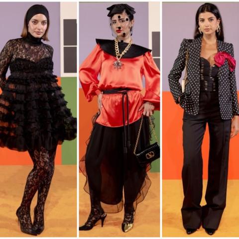 الكشاكش والبولكا دوتس تسيطر على اطلالات المؤثرين في حفل فالنتينو