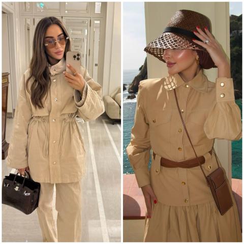 المؤثرات بإطلالات بلون الموكا: موضة الموسم