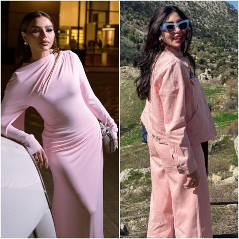 من نهى نبيل الى أريج نشاشيبي: إطلالات المؤثرات باللون الزهري الناعم