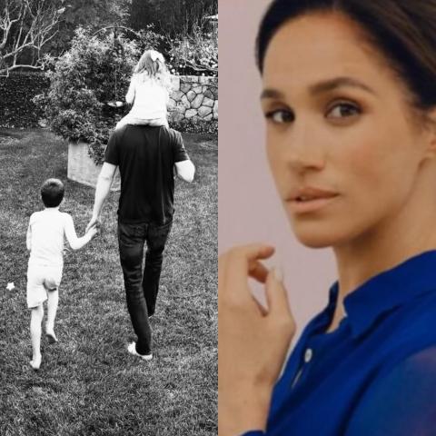 ميغان ماركل والأمير هاري مع ولديهما