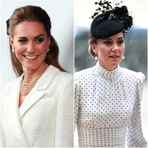 كيت ميدلتون تختار اطلالات باللون الأبيض بأسلوب كلاسيكي