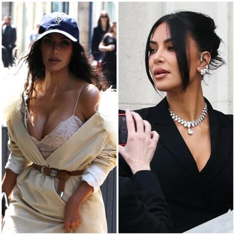 كيم كاردشيان بإطلالتان مختلفتان جذرياً قبل وبعد محاكمة سطو المجوهرات