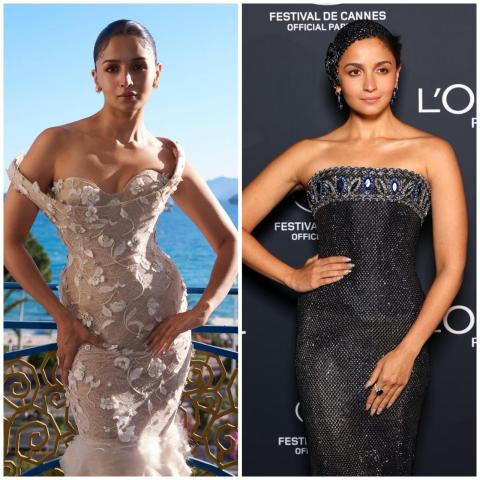 بين سكياباريللي وأرماني بريفيه.. عليا بهات باطلالات ملفتة في كان