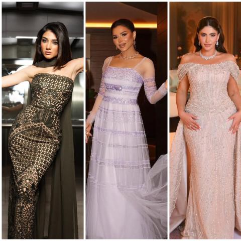 إطلالات خطوبة نور ستارز: تفاصيل فساتين المؤثرات من نهى نبيل الى شيرين بيوتي