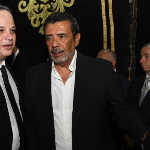 شريف خيرالله في عزاء والد تامر عبدالمنعم