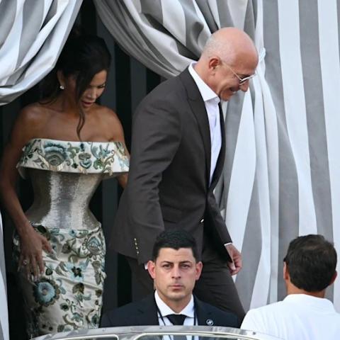 في حفل زفافها: لورين سانشيز بتصميم سكياباريللي وهذه اطلالات المشاهير