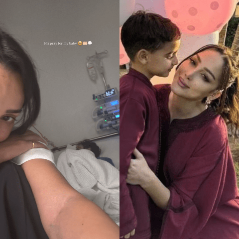 بسمة بوسيل تطلب الدعاء لابنها بعد وعكة صحية مفاجئة