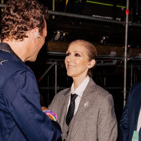 سيلين ديون في حفلة كولدبلاي في لاس فيغاس