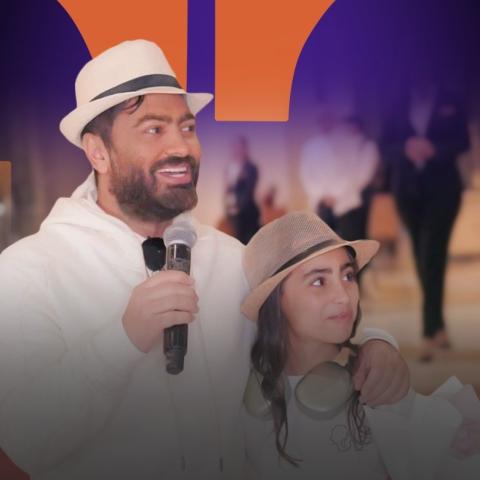 تامر حسني و ابنته تاليا - صورة معدلة