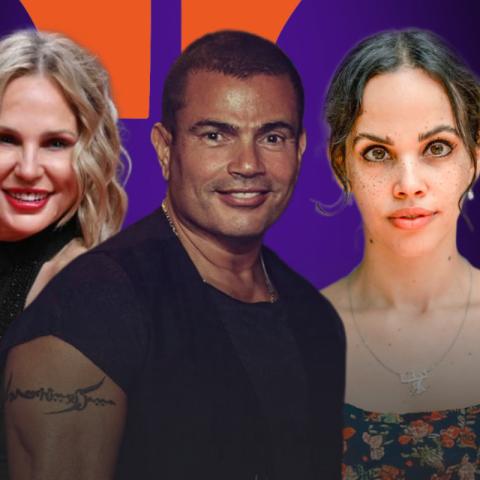 نور عمرو دياب و عمرو دياب و شيرين رضا - صورة معدلة